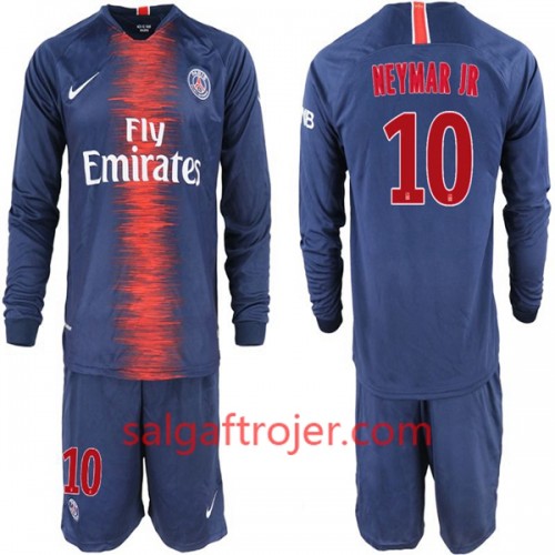 Paris Saint-Germain Fodboldtrøjer Neymar JR 10 Børn Hjemmebanesæt 2018/19 Langærmet Paris Saint-Germain Fodboldtrøjer Neymar JR 10 Børn Hjemmebanesæt 2018/19 Langærmet